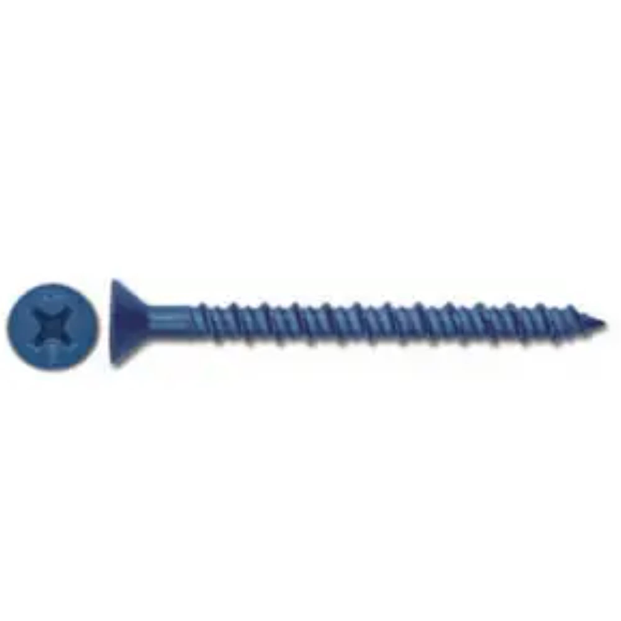 1/4" x 6" Powers Tapper+ Concrete Screws, Phillips Flat Head, Blue Perma-Seal Coated Carbon Steel - Master Pack