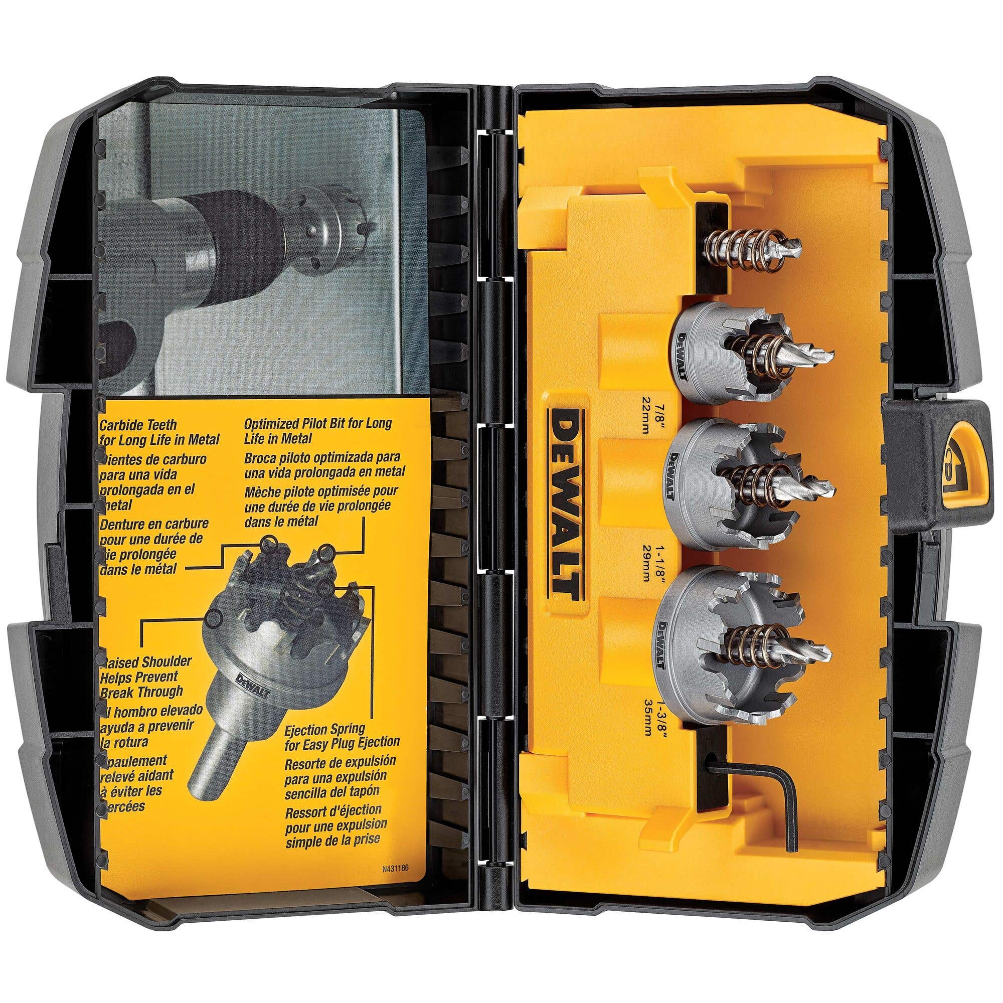 3PC MTL CUT CARBIDE HOLESAW SET