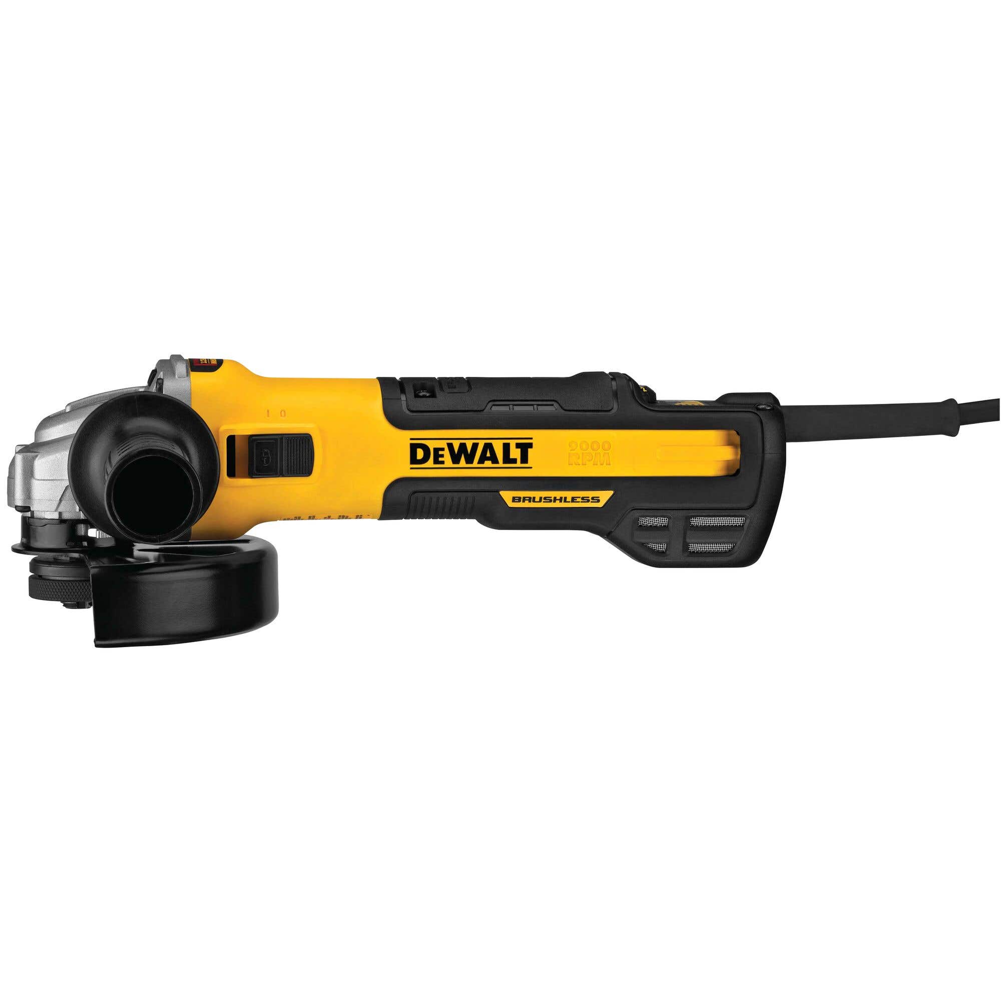 DeWalt 5" / 6" Brushless Small Angle Grinder with Variable Speed Slide Switch and Kickback Brake, DWE43240VS