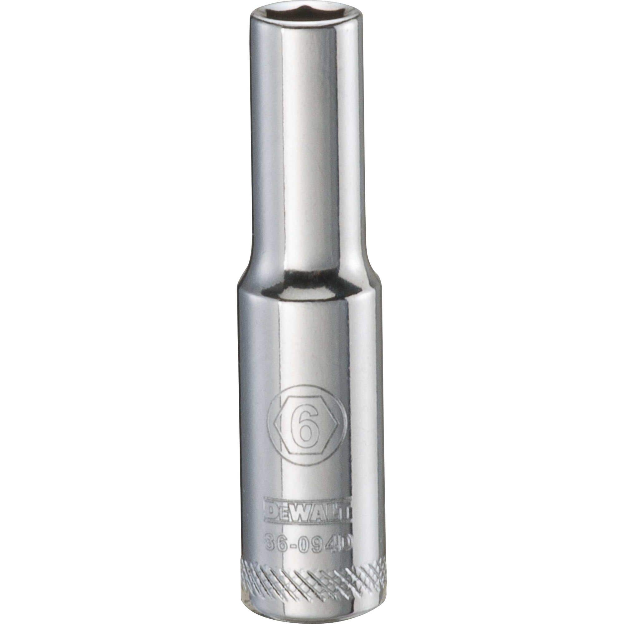 6mm - 1/4" Drive Deep Socket, 6 Point, DeWalt® DWMT86094OSP