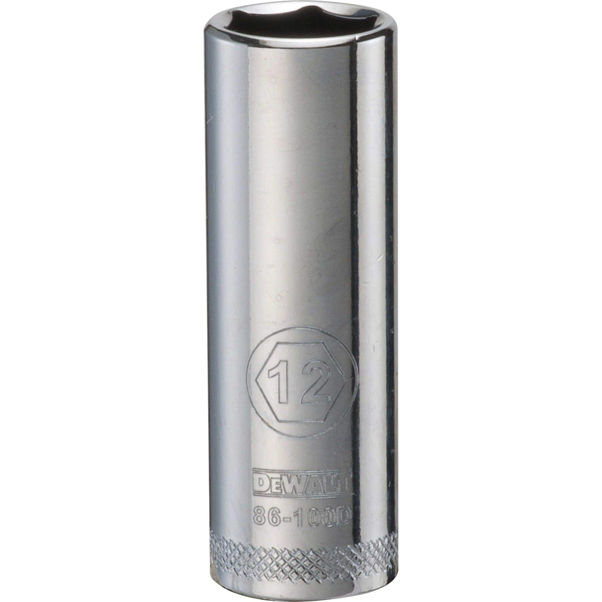 12mm - 1/4" Drive Deep Socket, 6 Point, DeWalt® DWMT86100OSP