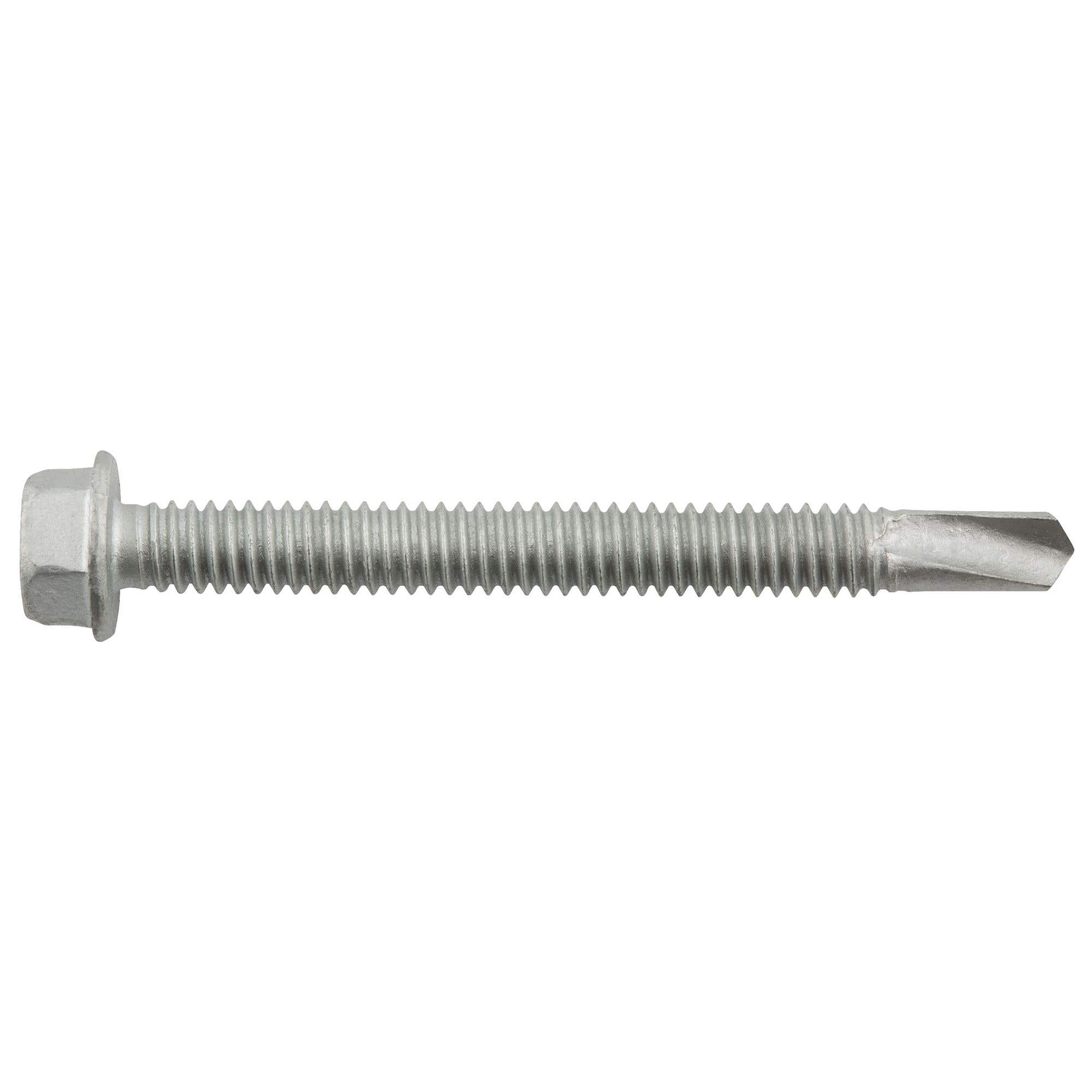 1/4-20 x 2-1/2" Dril-Flex Structural Self-Drilling Screws, 3/8 Hex Washer Head, #4 Point, Alloy Steel with Stalgard SUB Coating, DeWalt® DFSEAF890-100
