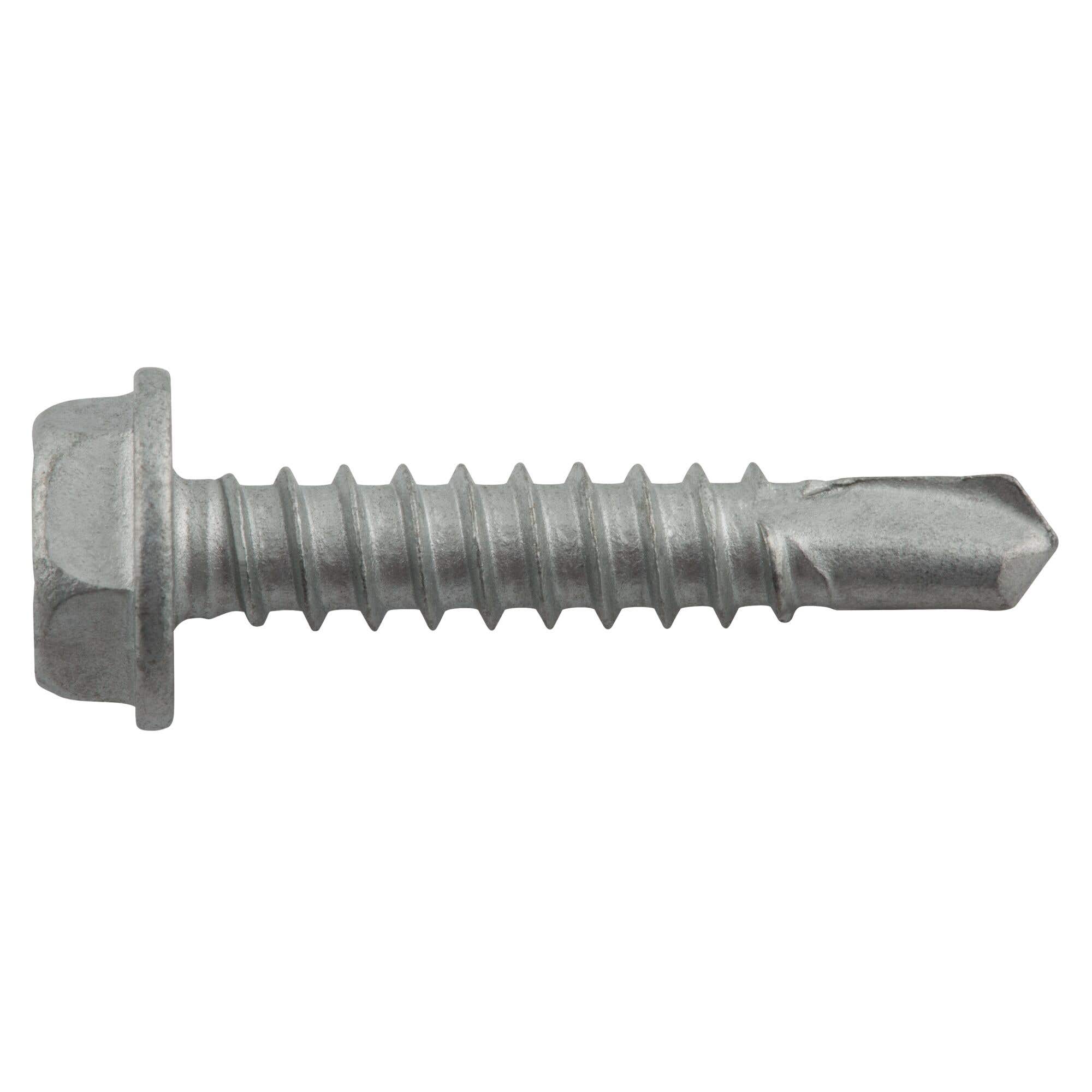 #10-16 x 1" Alumi-Flex Self-Drilling Screws, Hex Washer Head, #3 Point, 302 Stainless Steel with Stalgard GB Coating