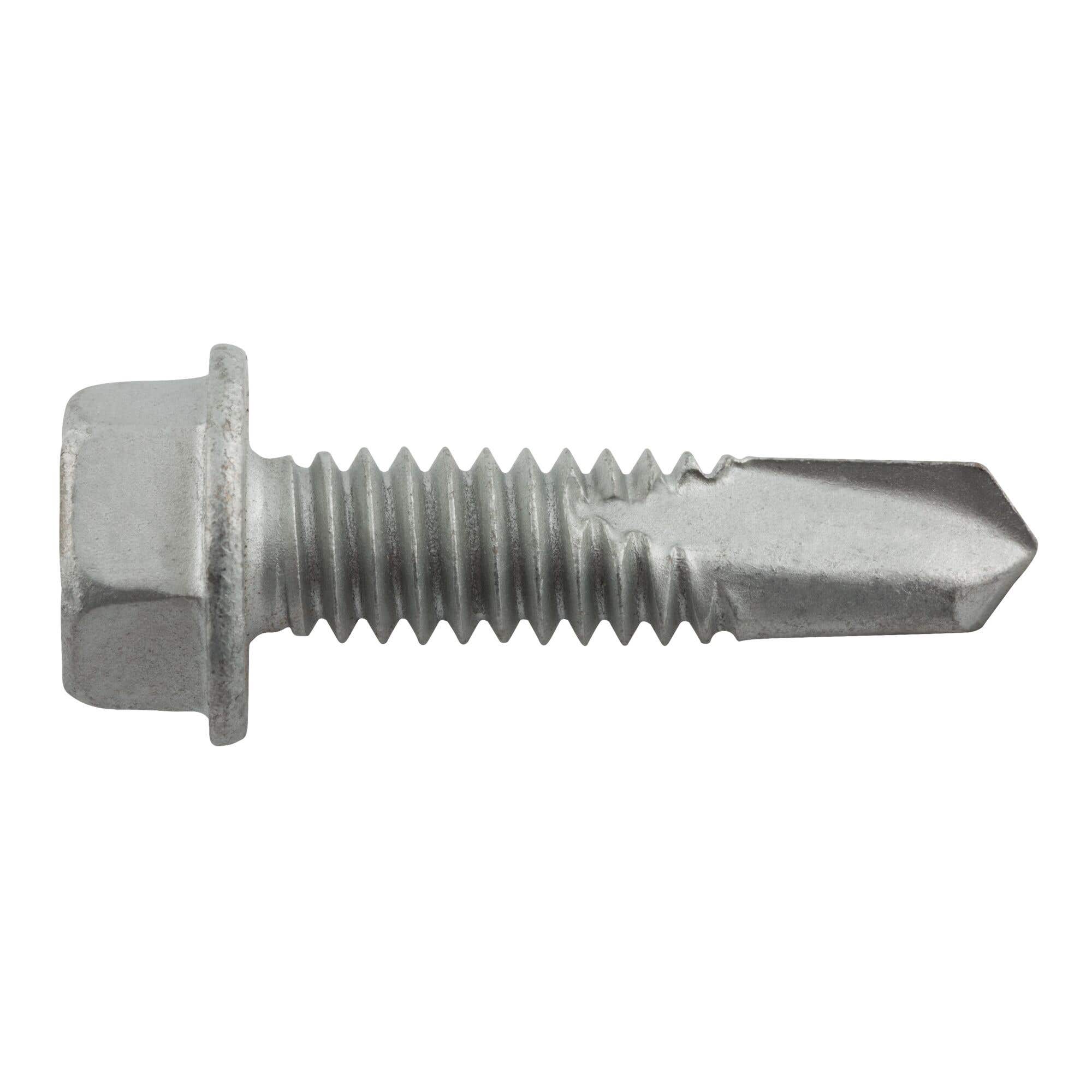 1/4-20 x 1" Alumi-Flex Self-Drilling Screws, Hex Washer Head, #4 Point, 302 Stainless Steel with Stalgard GB Coating