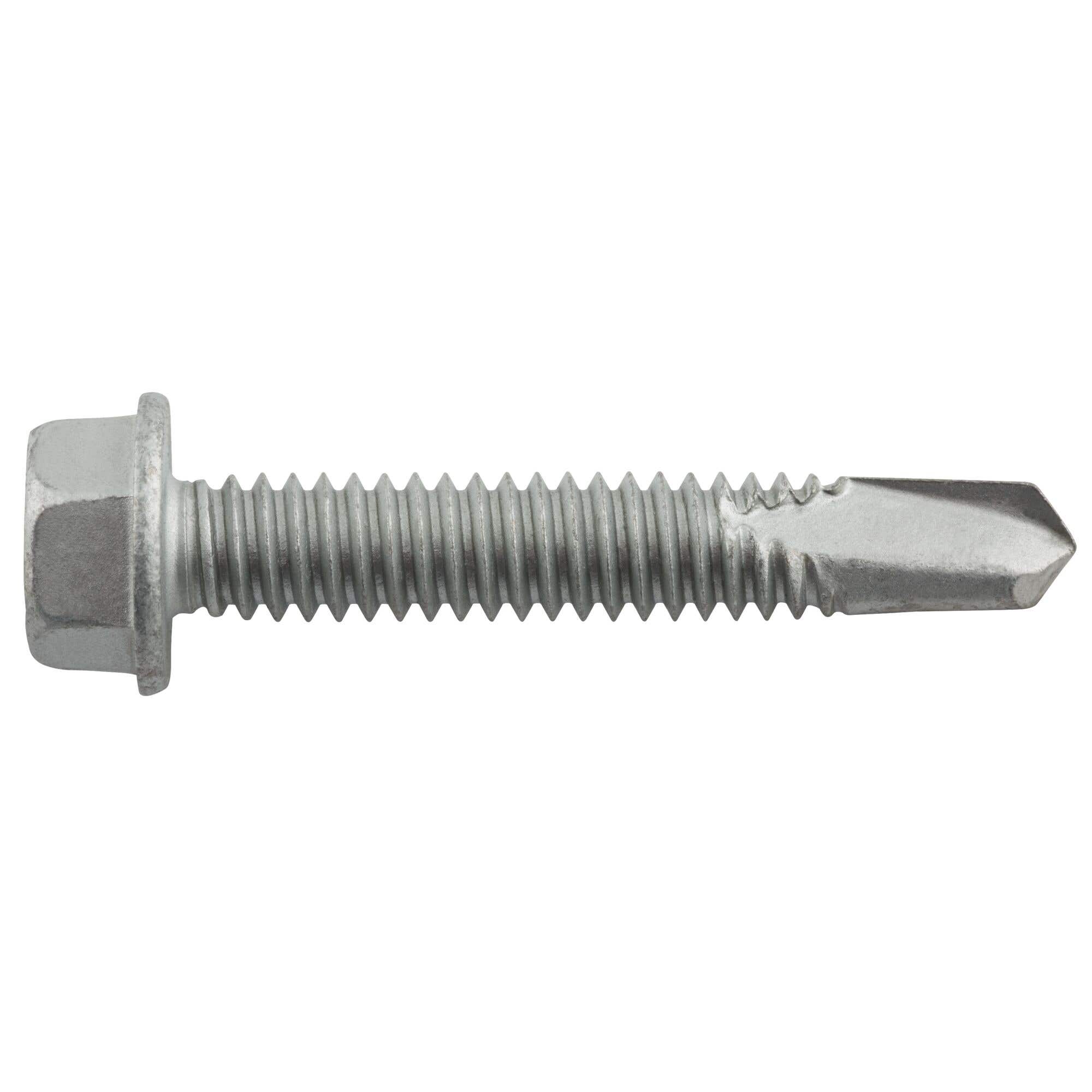 1/4-20 x 1-1/2" Alumi-Flex Self-Drilling Screws, Hex Washer Head, #4 Point, 302 Stainless Steel with Stalgard GB Coating