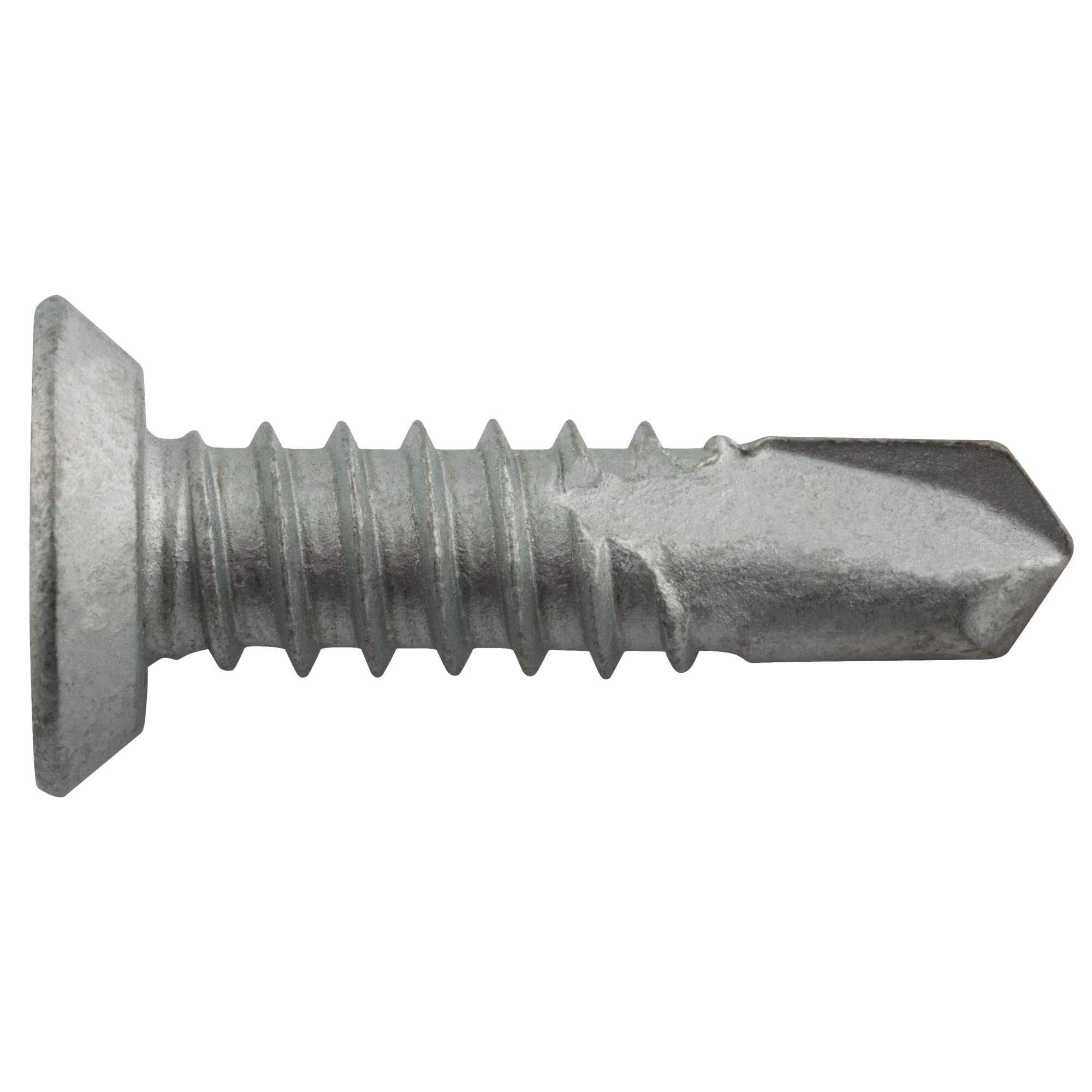 1/4"-14 x 1" Alumi-Flex Self-Drilling Screws, Undercut Flat Phillips Head, #3 Point, 302 Stainless Steel with Stalgard GB Coating