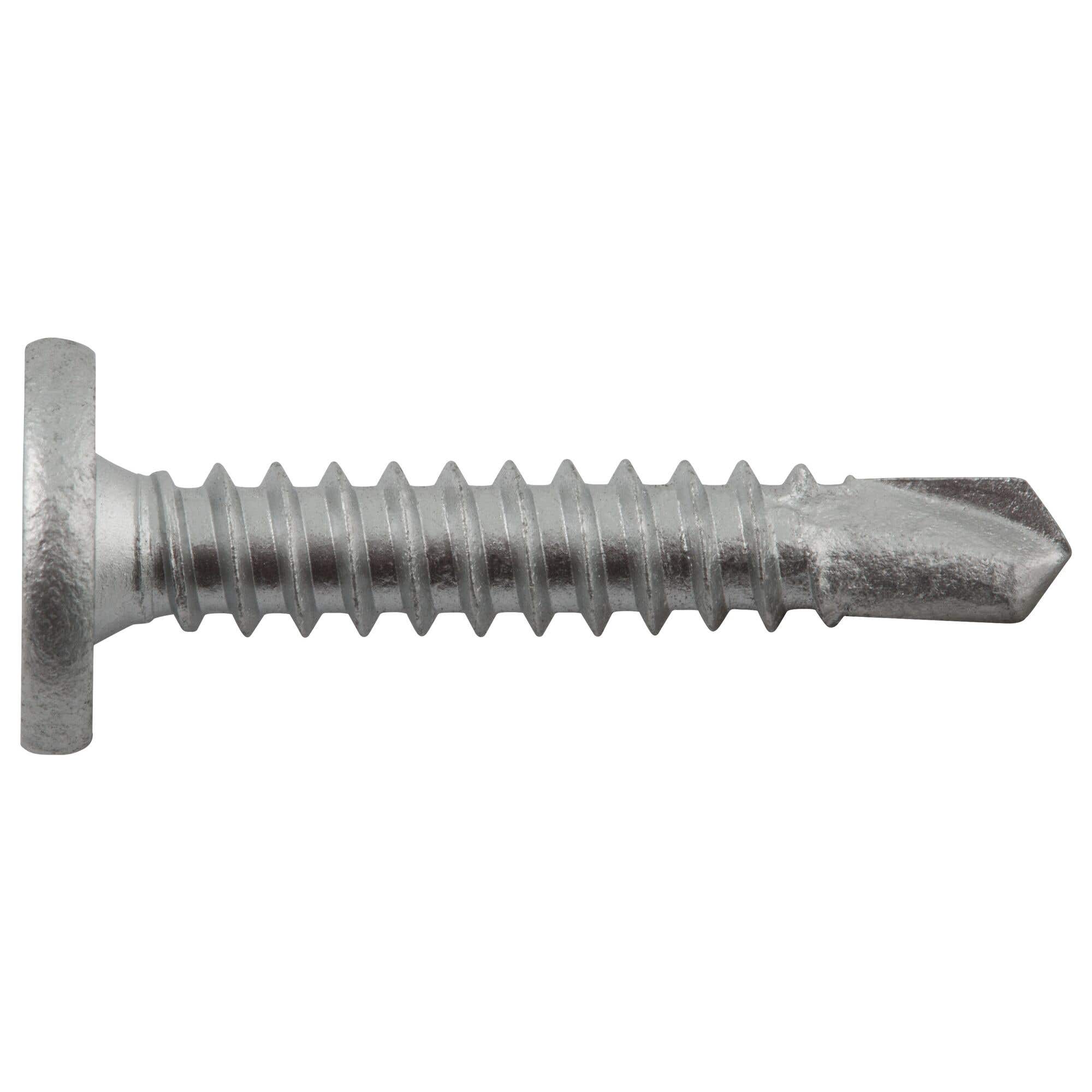 #10-16 x 1" Bi-Flex 300 Series Bi-Metal Self-Drilling Screws, Pancake Head with #2 Phillips Drive, #2 Point, Hardened Steel Tapping Threads and Point, 18-8 Stainless Steel Head and Shank with Stalgard GB Coating
