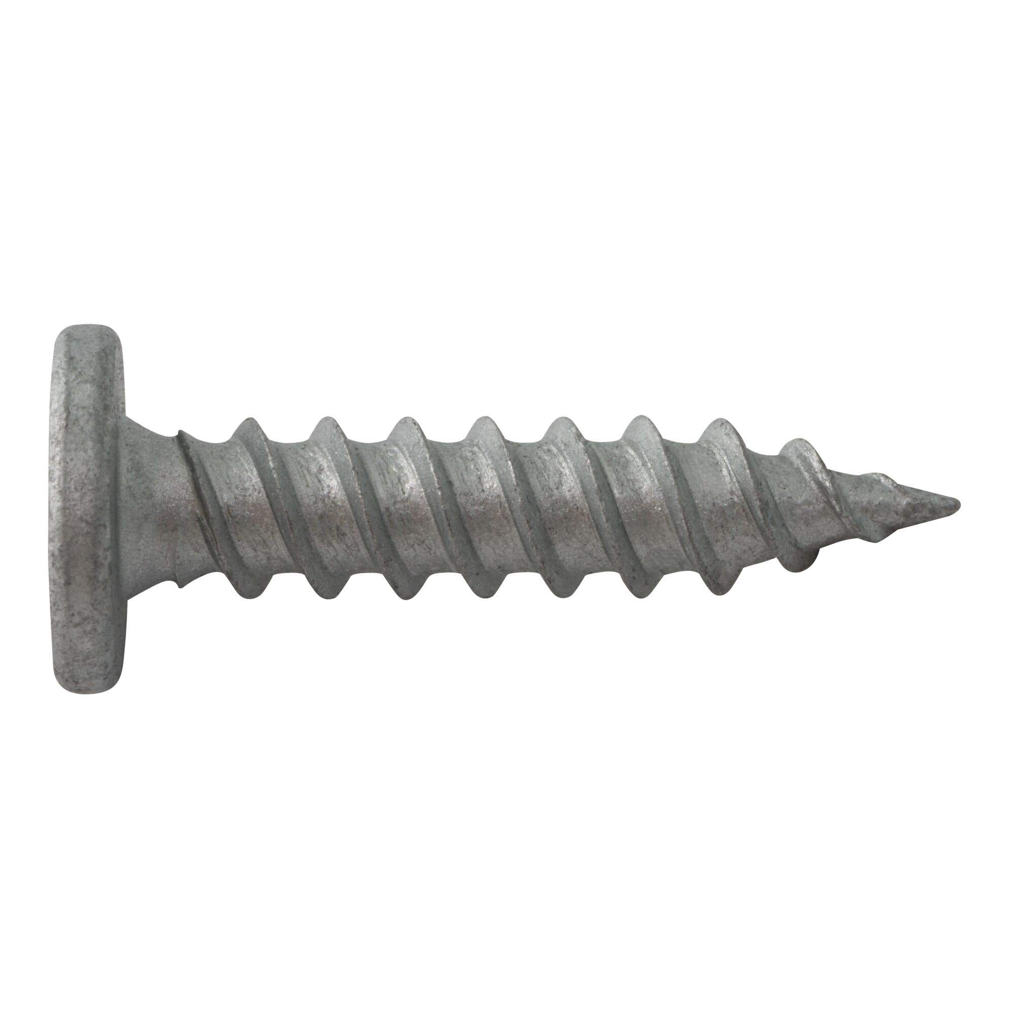 #12-14 x 1" Architectural Roof Clip Self-Drilling Screws, Pancake Head with #2 Phillips Drive, Piercing Point, Wood and Light Gauge Steel Applications, Carbon Steel with Gray Stalgard Coating