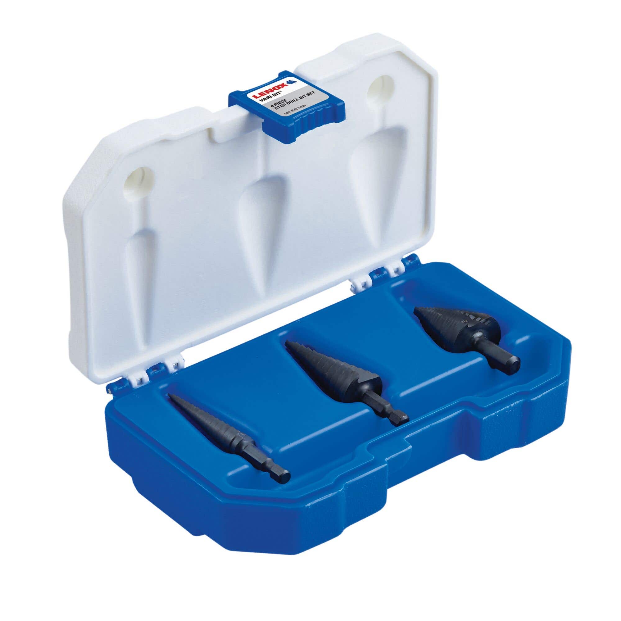 Lenox Step Drill Bit Set, 3 Piece, High Speed Steel, LXA30930