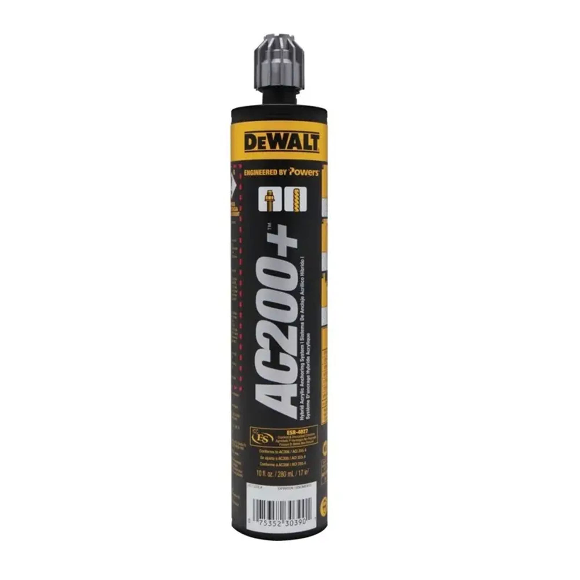 14 fl. oz. AC200+™ Acrylic Injection Adhesive Coaxial Cartridge, DeWalt® PFC1271050