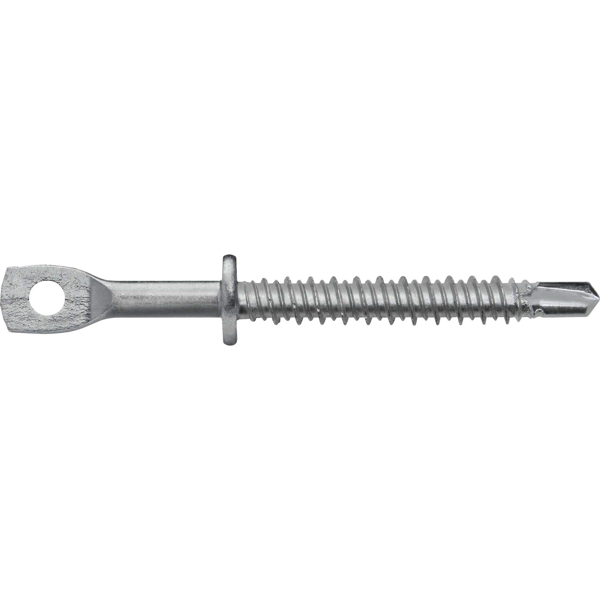 DeWalt® PFM2231500 1/4" x 3-1/4" HangerMate® Acoustical Ceiling Screw Eyelet Anchors for Steel, Vertical & Horizontal Hang, 3/16" Eyelet Hole