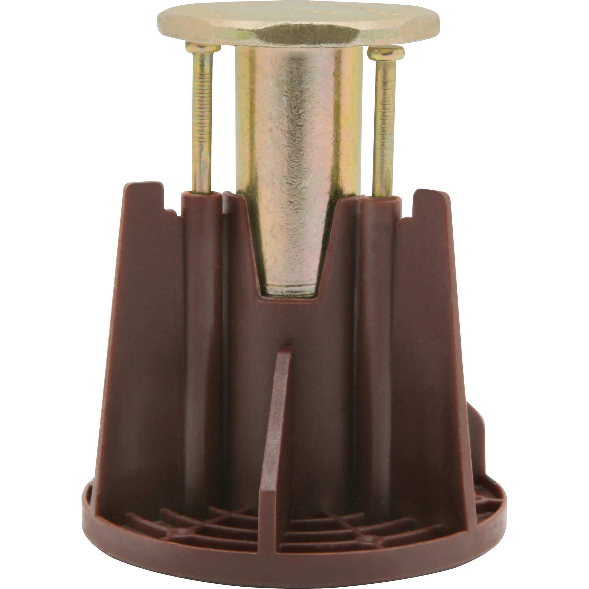1/4" Wood-Knocker® II+ Cast-In-Place Concrete Inserts, Code Listed: ICC-ES ESR-3657, 3/8" Insert Thread Length, 1/4"-20 Thread, 2" Overall Length, Brown, DeWalt® PFM2521100