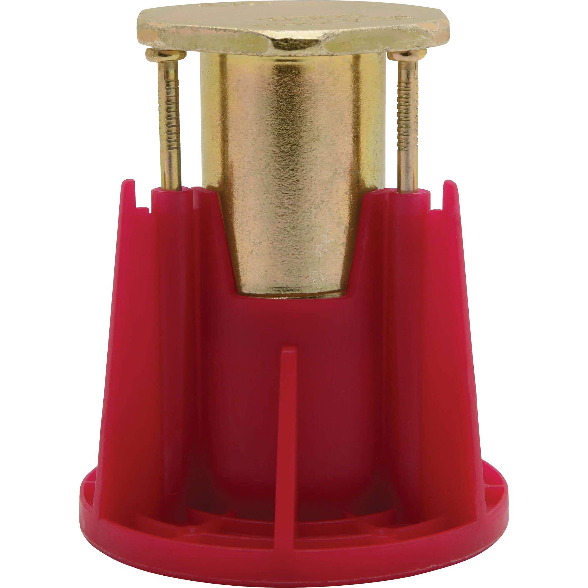5/8" Wood-Knocker® II+ Cast-In-Place Concrete Inserts, Code Listed: ICC-ES ESR-3657, 15/16" Insert Thread Length, 5/8"-11 Thread, 2" Overall Length, Red, DeWalt® PFM2521250