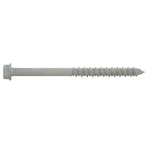 1/4" x 1-3/4" UltraCon SS4 Masonry Screws, 5/16" Hex Washer Head, 410 Stainless Steel with Silver Stalgard Coating