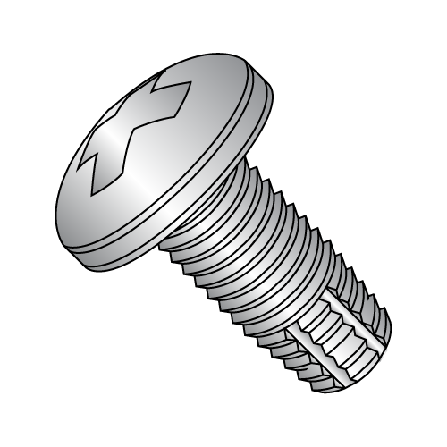 #10-32 x 3/4 Thread-Cutting Screws, Type F, Phillips Pan Head, Fully  Threaded, 18-8 Stainless Steel