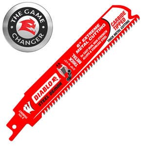 Diablo 6" 8TPI Steel Demon™ Carbide Teeth Reciprocating Saw Blade for Thick Metal, DS0608CF