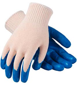 Latex Smooth Grip Coated Cotton/Polyester Regular Grade Work Gloves Large