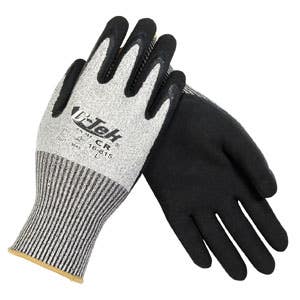 G-Tek® PolyKor™ ANSI Cut Level A3 Seamless Knit PolyKor™ Blended Gloves with Double-Dipped Latex Coated MicroSurface Grip on Palm & Fingers, PIP 16-815 - Extra Large