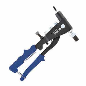 Goebel GO-35 Manual Rivet Tool, Quick Change Threaded Mandrels & Single Stroke Adjustment Function, Riveting Capacity: M3-M6, (4) Threaded Mandrels: M3-M6 & Service Wrench