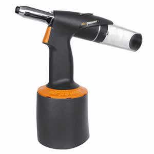 Airpower 2 Pneumatic/Hydr, Blind Rivet Setting Tool, Riveting Capacity: 5/32", 1/4" (4.0mm-6.4mm), (4) Mounted Nosepieces: 5/32", 3/16", .236", 1/4", & Service Wrench, Stroke: 0.83", Pulling Forge: 2810 (@87 psi), Working Air Press: 72.5, 100 psi