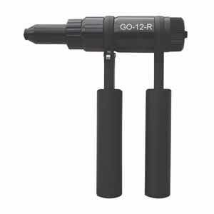 Goebel GO-12-R Hand Blind Rivet Ratchet Tool, (5) Standard Noses: 1/8", 5/32", 3/16", M6, & 1/4"