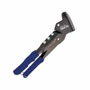 Goebel GO-360 Manual Rivet Tool with 360 Swivel Ratchet Head, Auto Ejection After Setting, Riveting Capacity: 3/32" - 1/18" (2.4mm-3.2mm), (4) Mounted Nosepieces: 3/32", 1/8", 5/32", 3/16"
