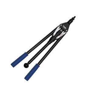 Goebel GO-510 Heavy Duty Manual Rivet Nut Tool - Reduce Grip Force Pressure & Increases Power, Riveting Capacity: M5-M12, (5) Threaded Mandrels: M5-M12, (5) Nosepieces: M5-M12 & Service Wrench