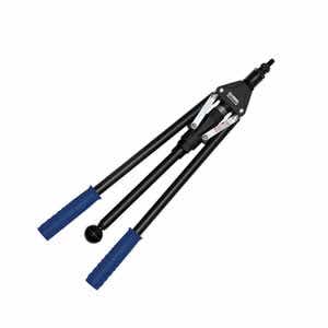 Goebel GO-510-UN Heavy Duty Manual Rivet Nut Tool - Reduce Grip Force Pressure & Increases Power, Riveting Capacity: 8-32  to 3/8", 1/2-13", (6) Threaded Mandrels: 10-24 to 1/2"-13, 10-32, (5) Nosepieces: #10, 1/4", 5/16", 3/8", 1/2" & Service Wrench