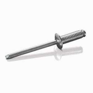 5/32" x 0.63" ABS-55-GR Grooved Blind Rivets, .156 Diameter (.000-0.315 Grip Range), Dome Head, Aluminum / Steel, Plain Finish Rohs