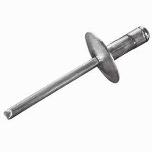 3/16" x 0.8" ABS-65-68LFMGCT Multi-Grip Blind Rivets, .187 Diameter (.250-.500 Grip Range), Large Flange Head, Aluminum / Steel, Plain Finish Rohs