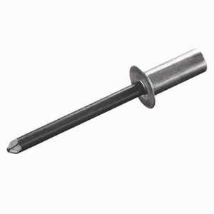 1/8" x 0.395" ACS-42-CE Closed End Blind Rivets, .125 Diameter (.063-.125 Grip Range), Countersunk Head, Aluminum / Steel, Plain Finish Rohs