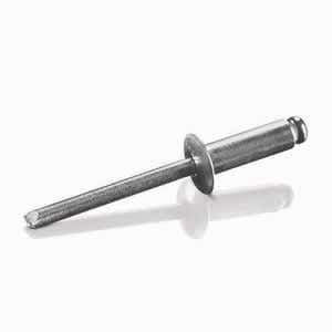 1/8" x 0.275" IBI-42 Open End Blind Rivets, .125 Diameter (.063-.125 Grip Range), Dome Head, 304 Stainless Steel / 304 Stainless Steel, Plain Finish Rohs