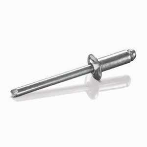 3/16" x 0.575" SBS-66 Open End Blind Rivets, .187 Diameter (.251-.375 Grip Range), Dome Head, Steel / Steel, Zinc Clear Finish Rohs