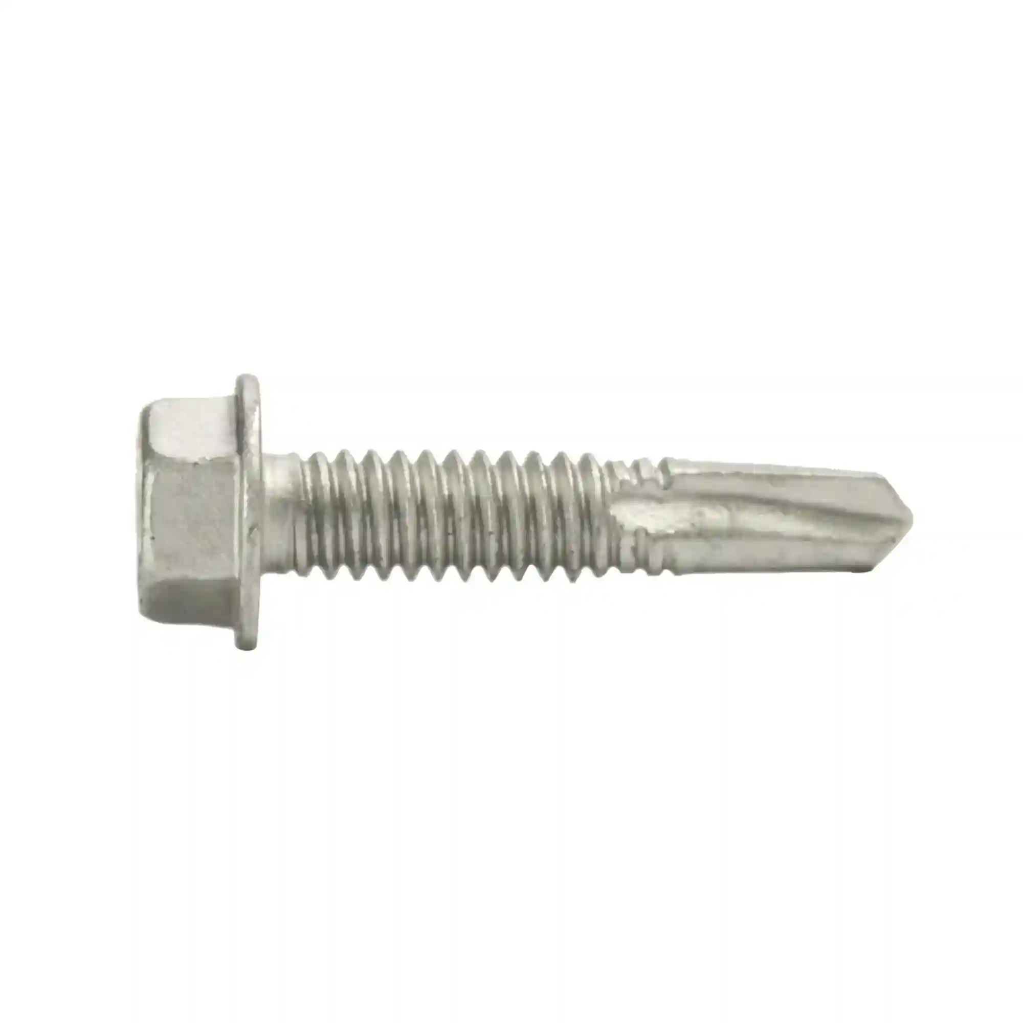 1/4-20 x 1-1/8" Hex Washer Head Grade 5 Structural Drill Screw, #4 Self Drill Point, Grade 5 Steel, Made in USA