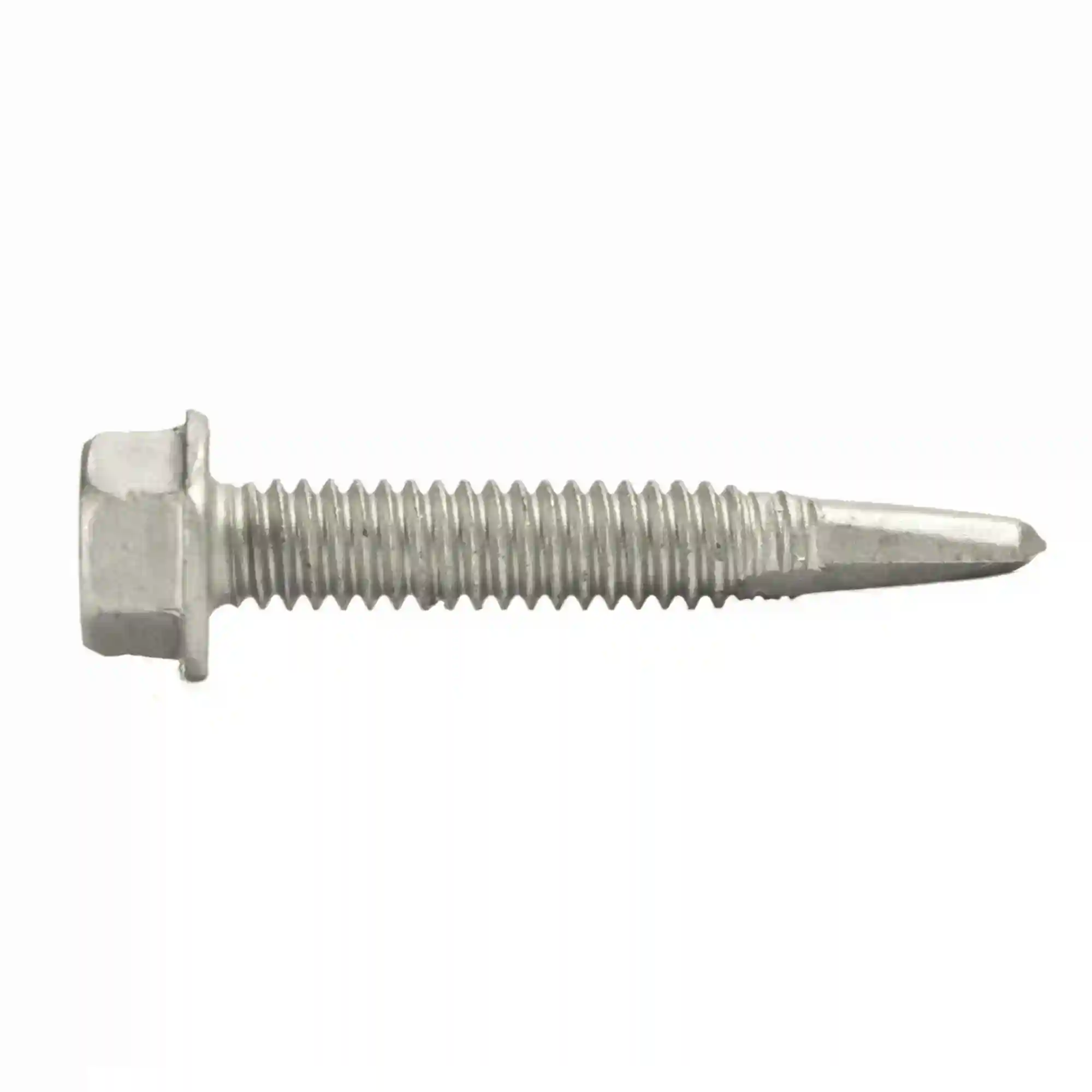 1/4-20 x 1-1/2" Hex Washer Head Grade 5 Structural Drill Screw, #4 Self Drill Point, Grade 5 Steel, Made in USA
