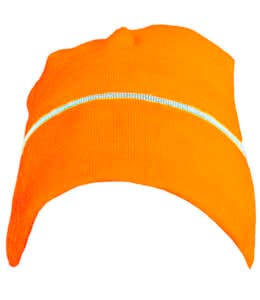 Hi-Vis Lightweight Knit Hat with Reflective Piping Lime Orange