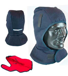 2 Layer Winter Liner Shoulder Length FR Treated Cotton Twill/Fleece Navy
