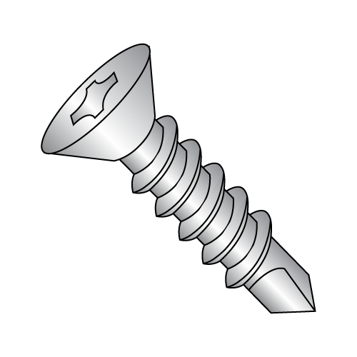 Flat outlet phillips screw