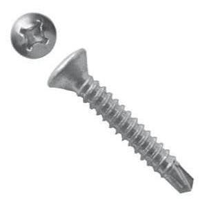 #10 x 1" Self-Drilling Screws, Oval Head, #2 Point, #3 Phillips Driver, Zinc Plated