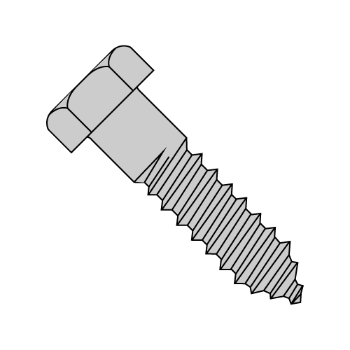 1/2" x 5" Hex Head Lag Bolts, Steel, Hot Dip Galvanized
