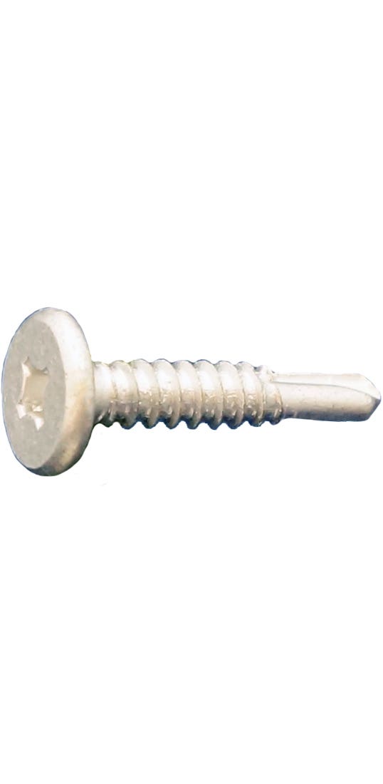 #10 x 2" Self-Drilling Architectural Clip Screws, Low Profile Head with Combo Phillips / Square Drive, #3 Point, Tanner-Guard Corrosion Resistant Coating