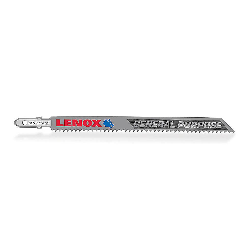 4 x 3/8 x .050 6 TPI Lenox General Purpose Jig Saw Blades, 5-Pack, 1991407