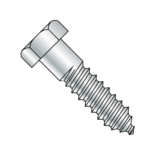 5/8 x 7" Hex Head Lag Bolts, Steel, Zinc Plated