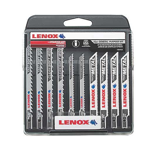 Lenox 10-Piece General Purpose Jig Saw Kit, T-Shank with Hard Case, 1994458