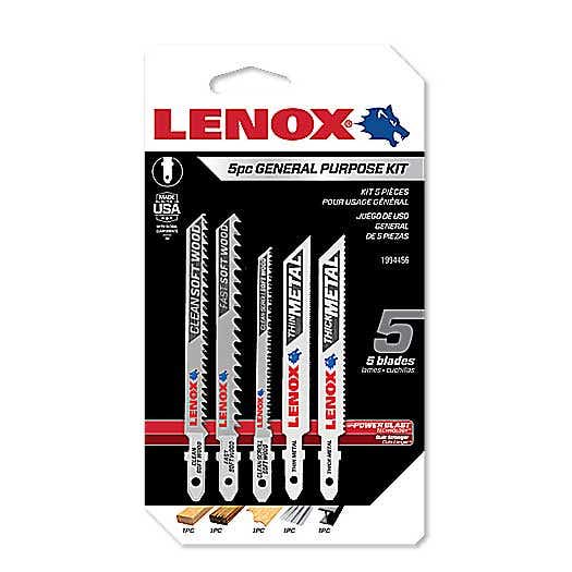 Lenox T-Shank General Purpose Jig Saw Blade Kit, 5-Piece, 199456