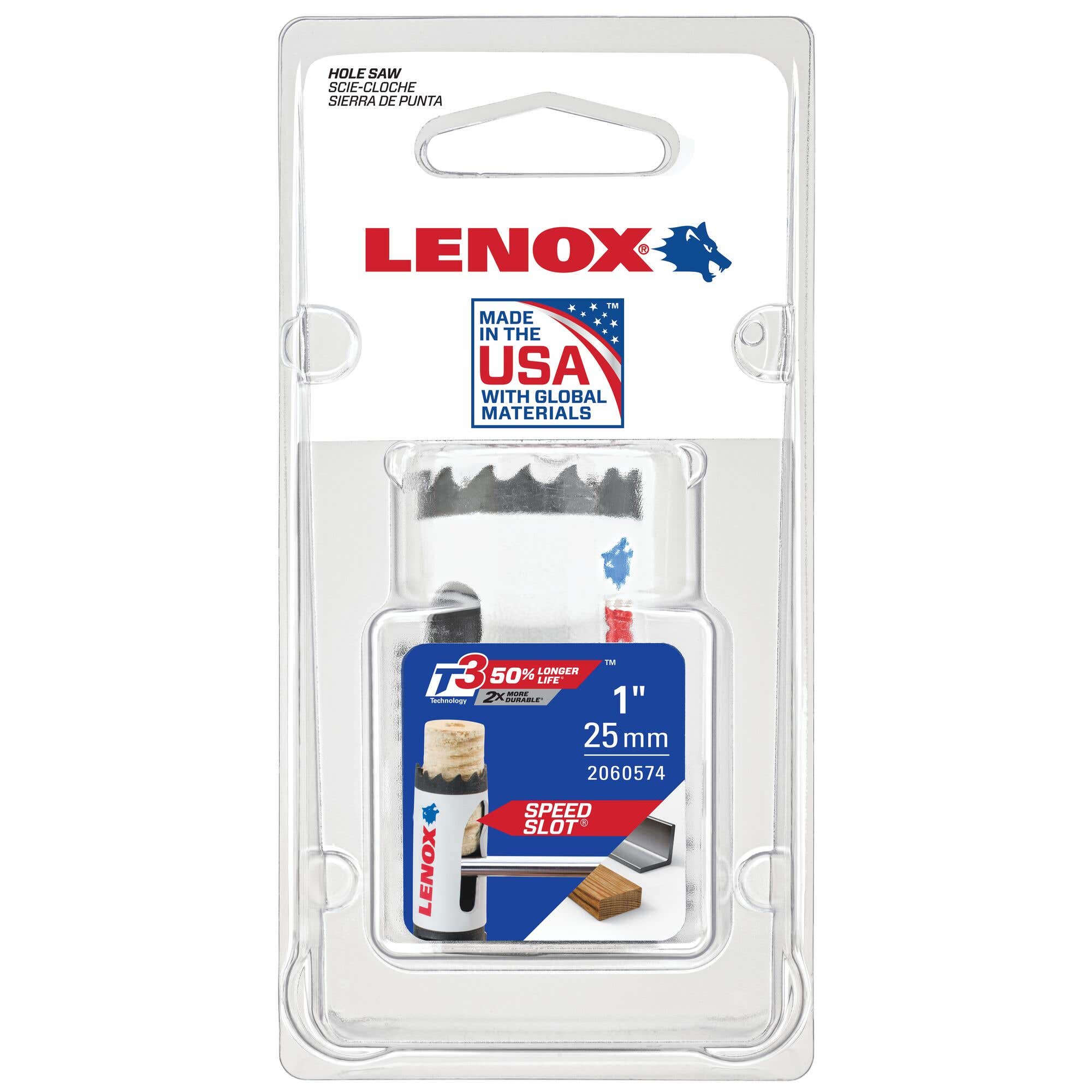 1" Speed Slot Bi-Metal Hole Saw, Lenox 2060574