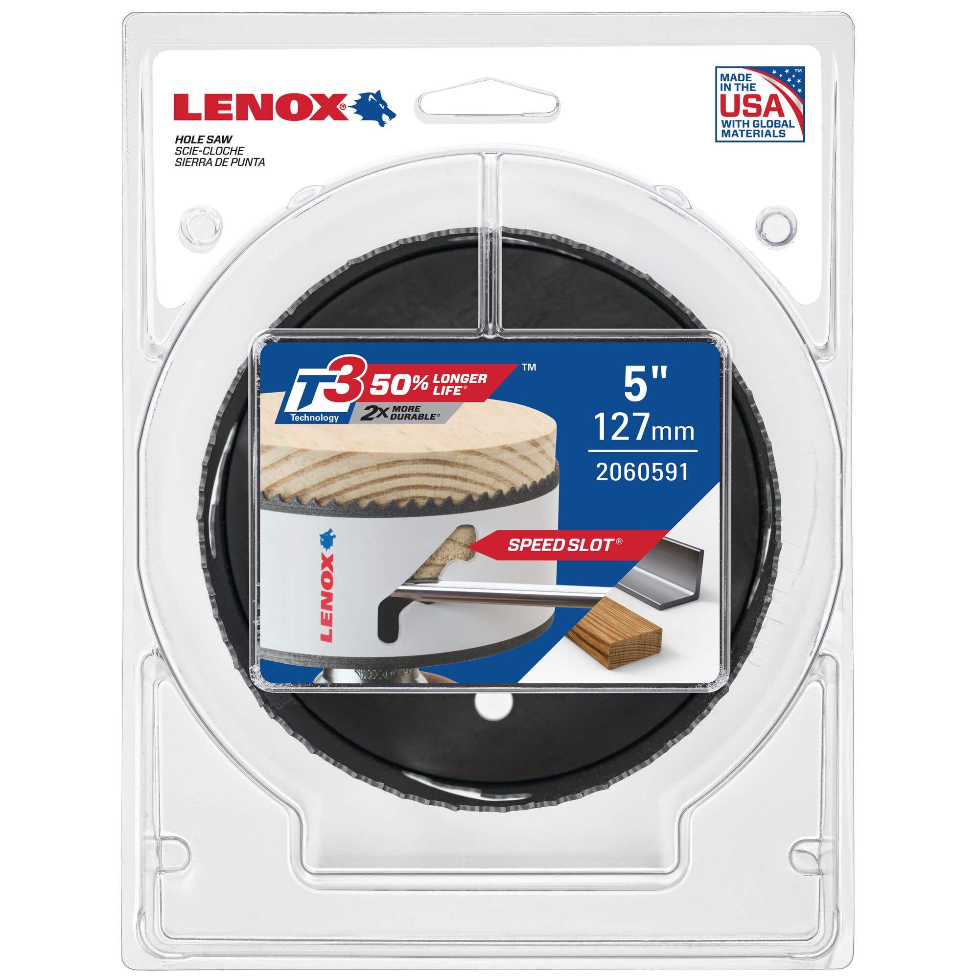 5" Speed Slot Bi-Metal Hole Saw, Lenox 2060591