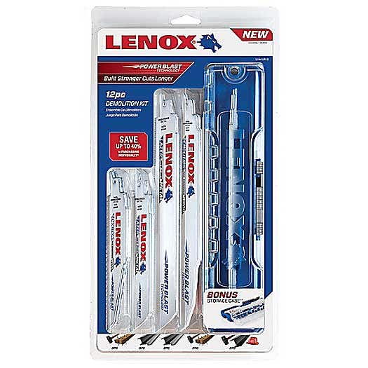 Lenox 12 Piece Demolition Reciprocating Saw Blade Kit: (2) 9114R, 966R, 960R, (3) 6066R, 6114R