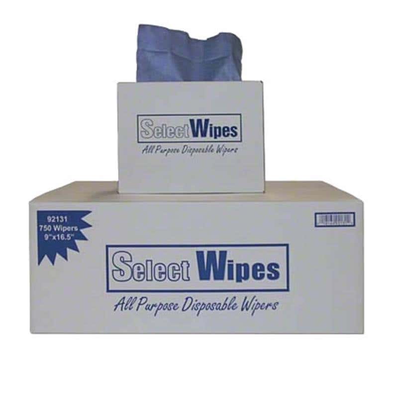 9" x 17" Select Blue Smooth Spunlace Wipes