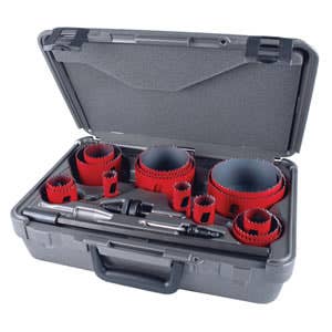19 Piece Industrial Advanced Bi-Metal Hole Saw Kit - No Arbor, 1-15/16" Cutting Depth, Heavy Duty .050" Side Wall, Made in USA, M.K. Morse MHS06I